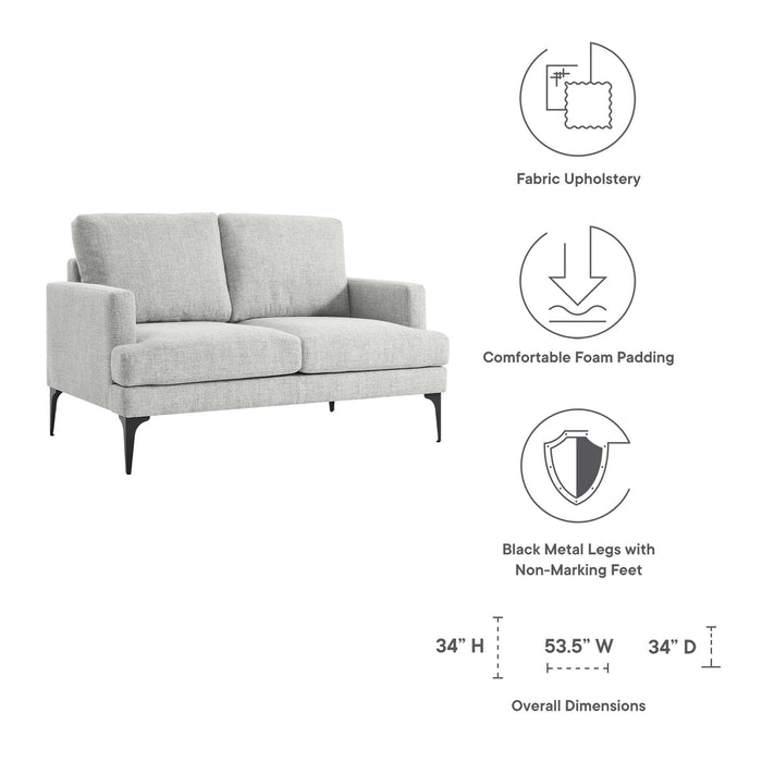 Evermore Upholstered Fabric Loveseat - view 27