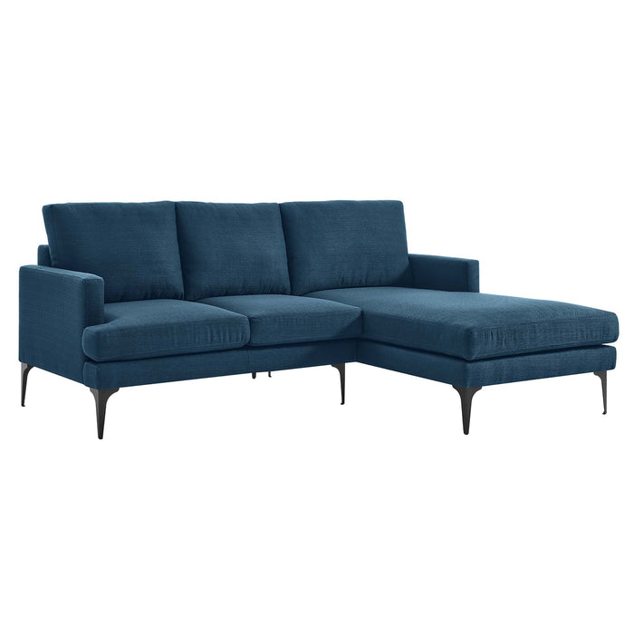Evermore Right-Facing Upholstered Fabric Sectional Sofa - alternate angle view