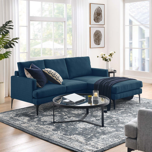 Evermore Right-Facing Upholstered Fabric Sectional Sofa - Modway \living\sectionals