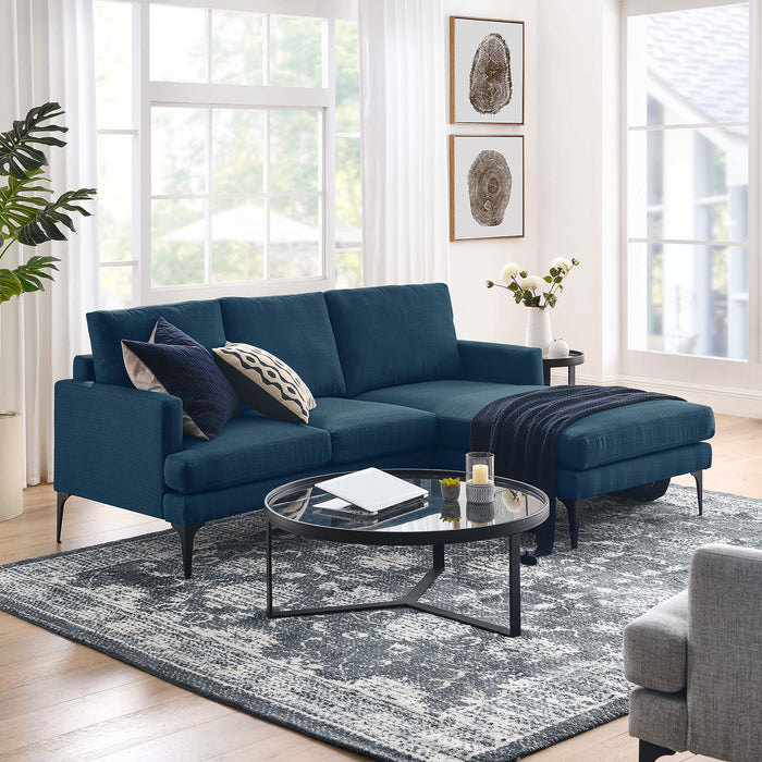 Evermore Right-Facing Upholstered Fabric Sectional Sofa - Modway \living\sectionals