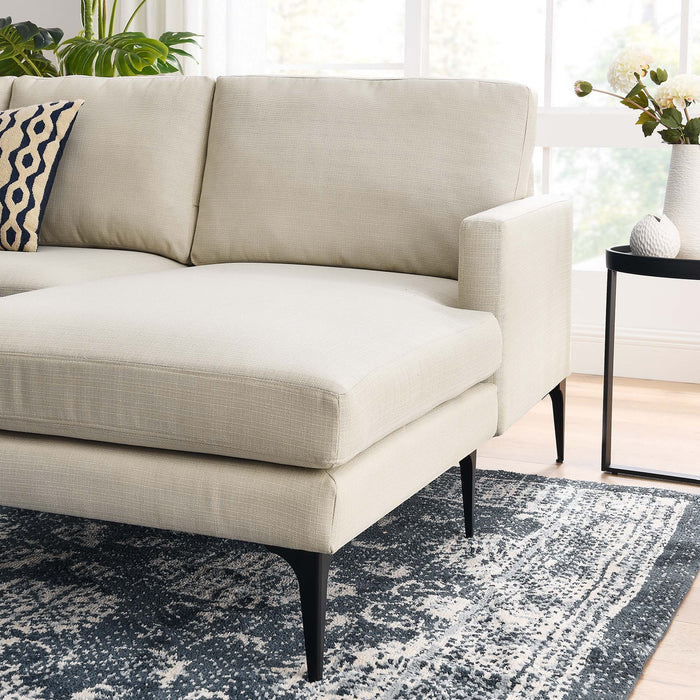 Evermore Right-Facing Upholstered Fabric Sectional Sofa - view 12