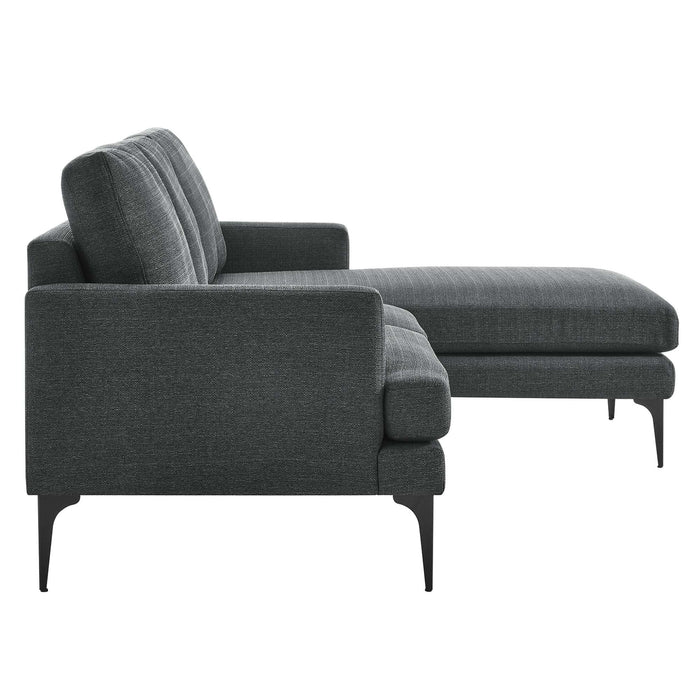Evermore Right-Facing Upholstered Fabric Sectional Sofa - view 21