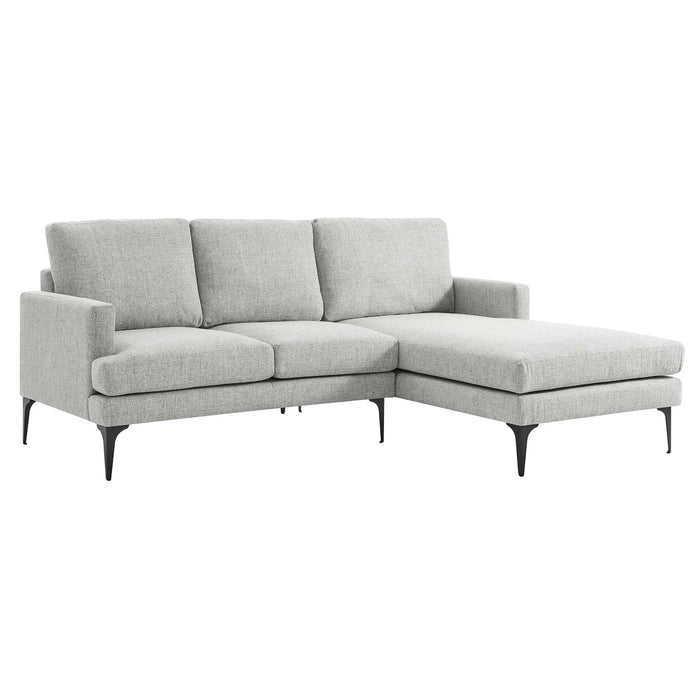 Evermore Right-Facing Upholstered Fabric Sectional Sofa - view 26
