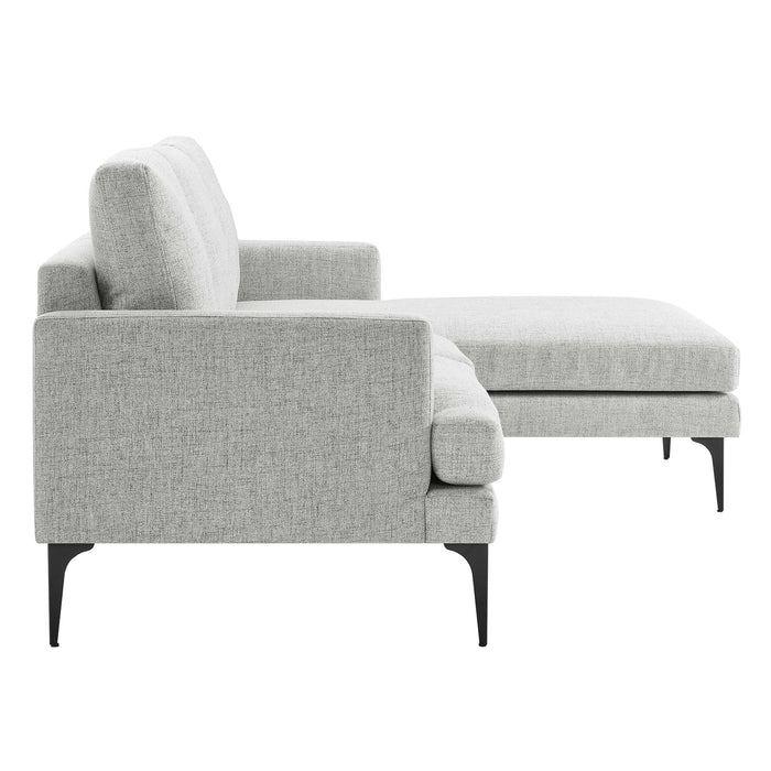 Evermore Right-Facing Upholstered Fabric Sectional Sofa - view 29