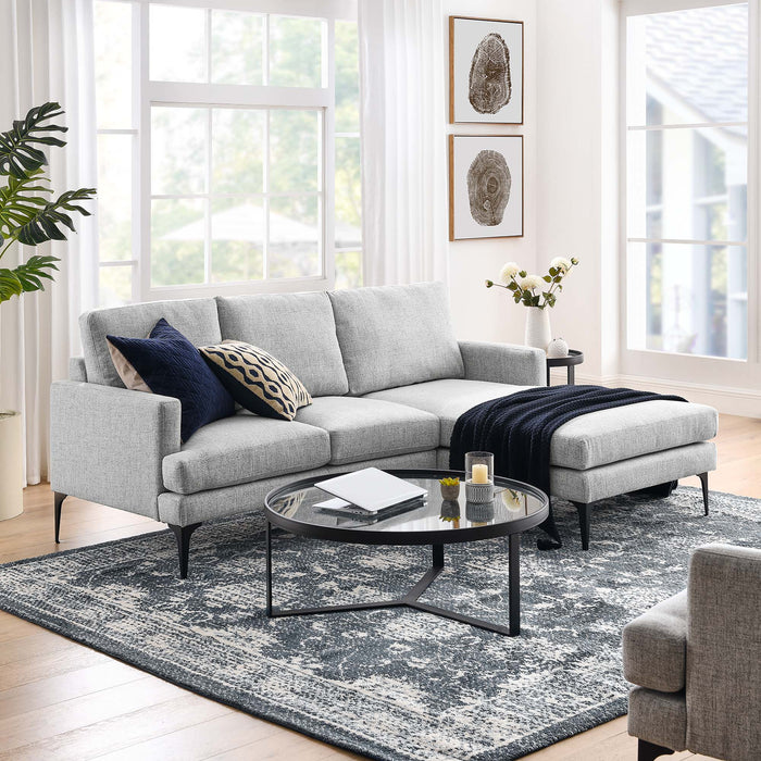 Evermore Right-Facing Upholstered Fabric Sectional Sofa - view 25