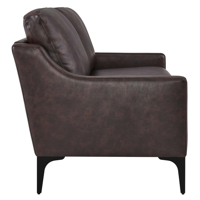Corland Leather Loveseat - view 5