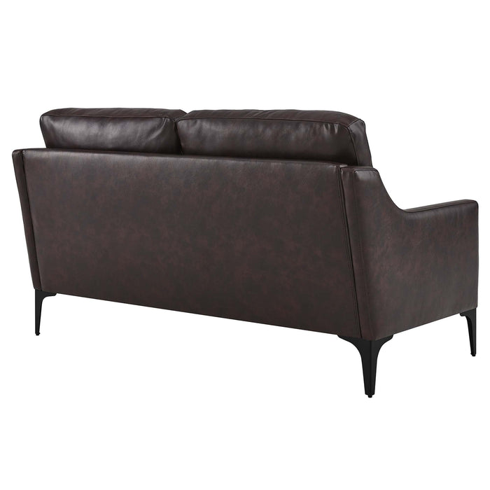 Corland Leather Loveseat - view 6