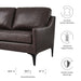 Corland Leather Loveseat - detail close-up