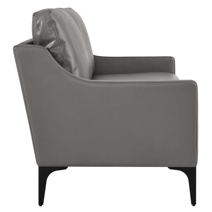 Corland Leather Loveseat - view 13