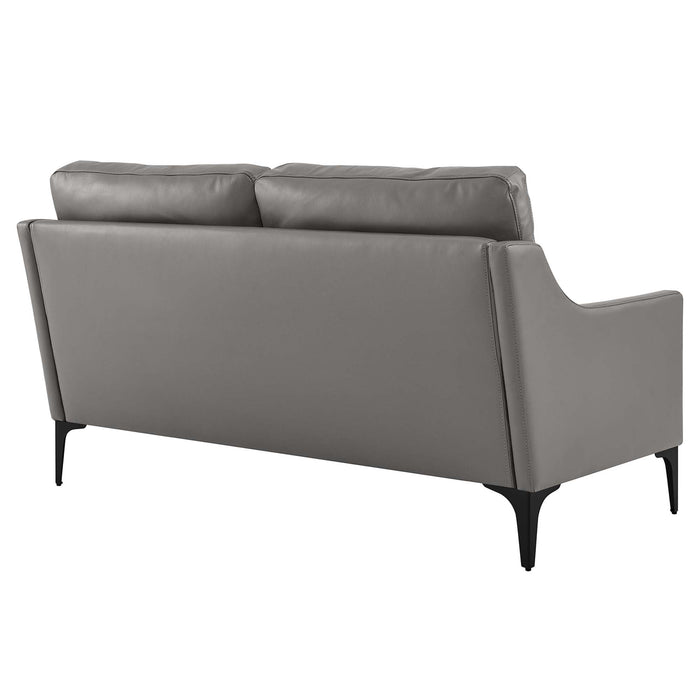 Corland Leather Loveseat - view 14