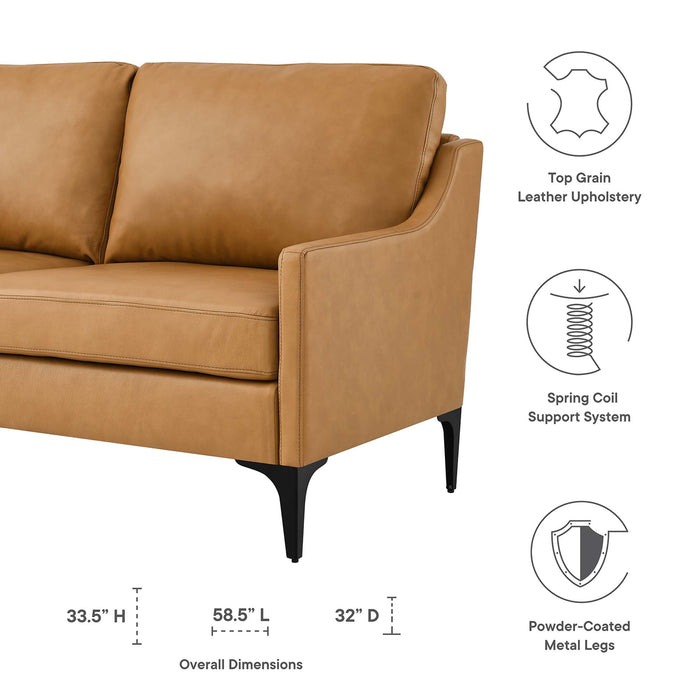 Corland Leather Loveseat - view 19