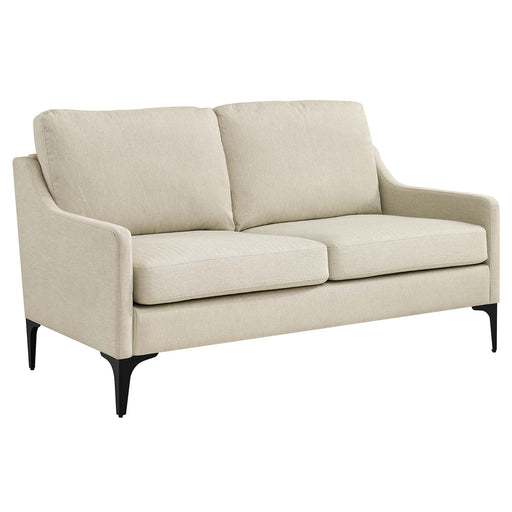 Corland Upholstered Fabric Loveseat - alternate angle view