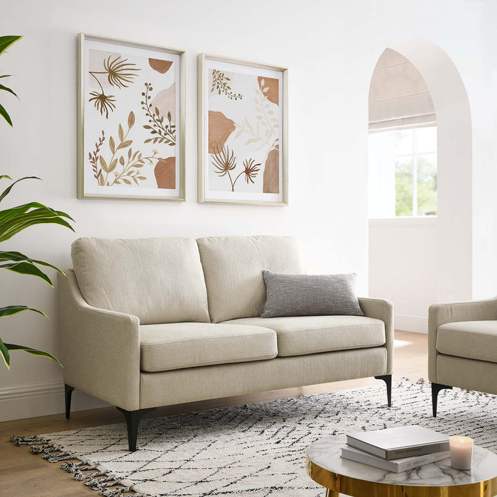Corland Upholstered Fabric Loveseat - Modway \living\loveseats