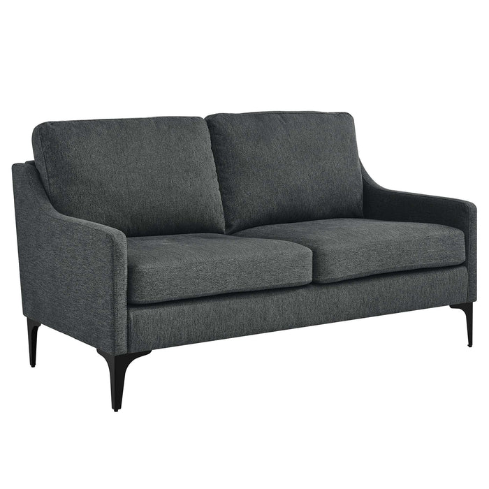 Corland Upholstered Fabric Loveseat - view 11