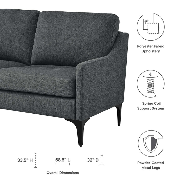 Corland Upholstered Fabric Loveseat - view 12