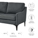 Corland Upholstered Fabric Loveseat - view 12