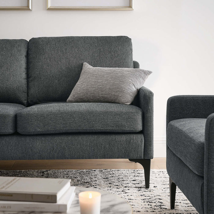 Corland Upholstered Fabric Loveseat - view 13
