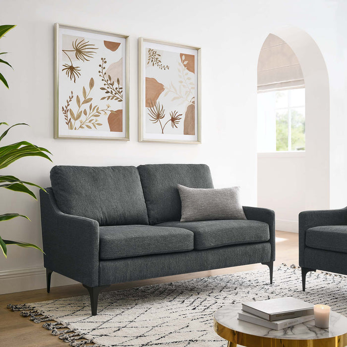 Corland Upholstered Fabric Loveseat - view 10