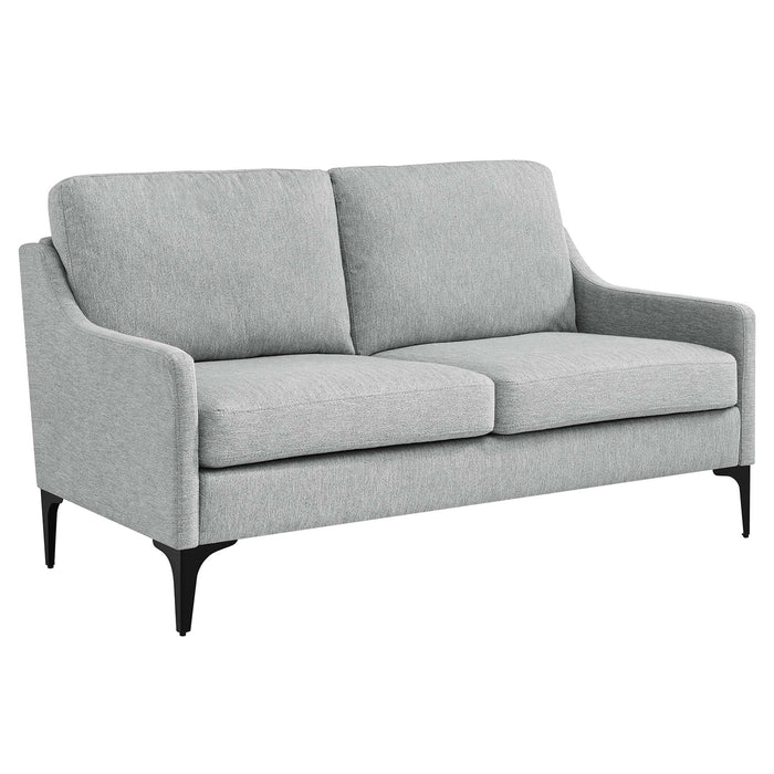 Corland Upholstered Fabric Loveseat - view 20