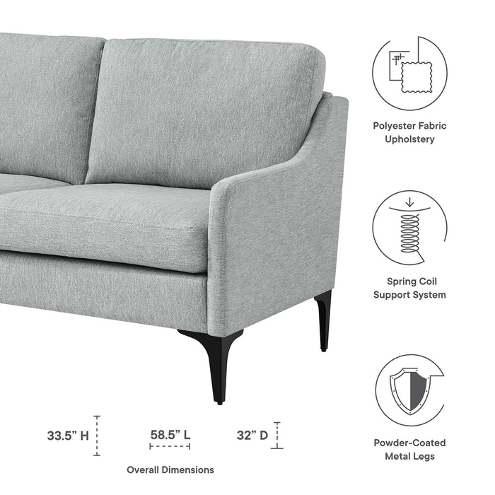 Corland Upholstered Fabric Loveseat - view 21