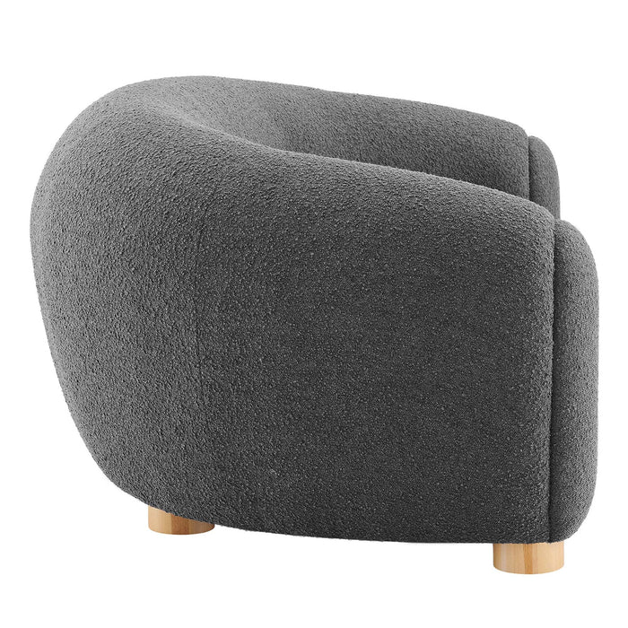 Abundant Boucle Upholstered Fabric Sofa - view 5