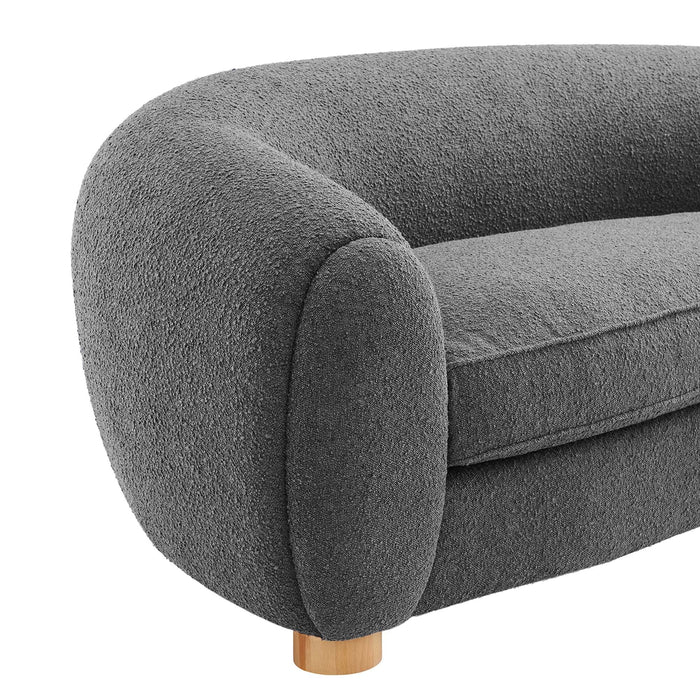 Abundant Boucle Upholstered Fabric Sofa - view 8