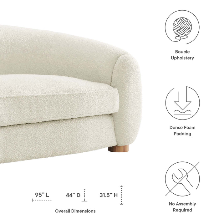 Abundant Boucle Upholstered Fabric Sofa - view 11