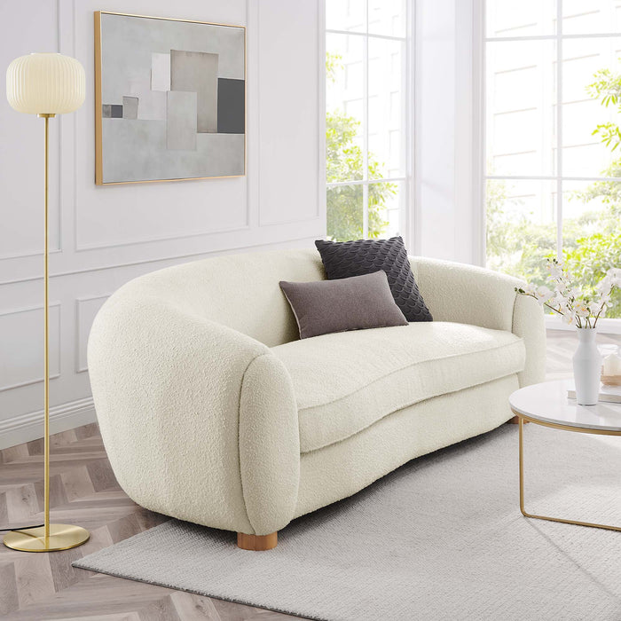 Abundant Boucle Upholstered Fabric Sofa - view 9