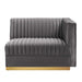 Sanguine Channel Tufted Performance Velvet Modular Sectional Sofa Right-Arm Chair - view 15