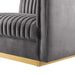 Sanguine Channel Tufted Performance Velvet Modular Sectional Sofa Right-Arm Chair - view 16