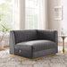 Sanguine Channel Tufted Performance Velvet Modular Sectional Sofa Right-Arm Chair - view 9