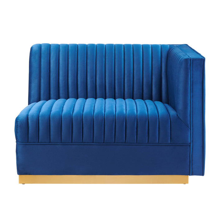 Sanguine Channel Tufted Performance Velvet Modular Sectional Sofa Right-Arm Chair - view 23