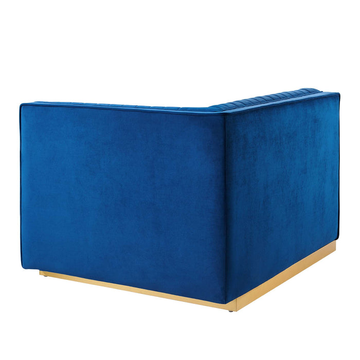 Sanguine Channel Tufted Performance Velvet Modular Sectional Sofa Right-Arm Chair - view 22