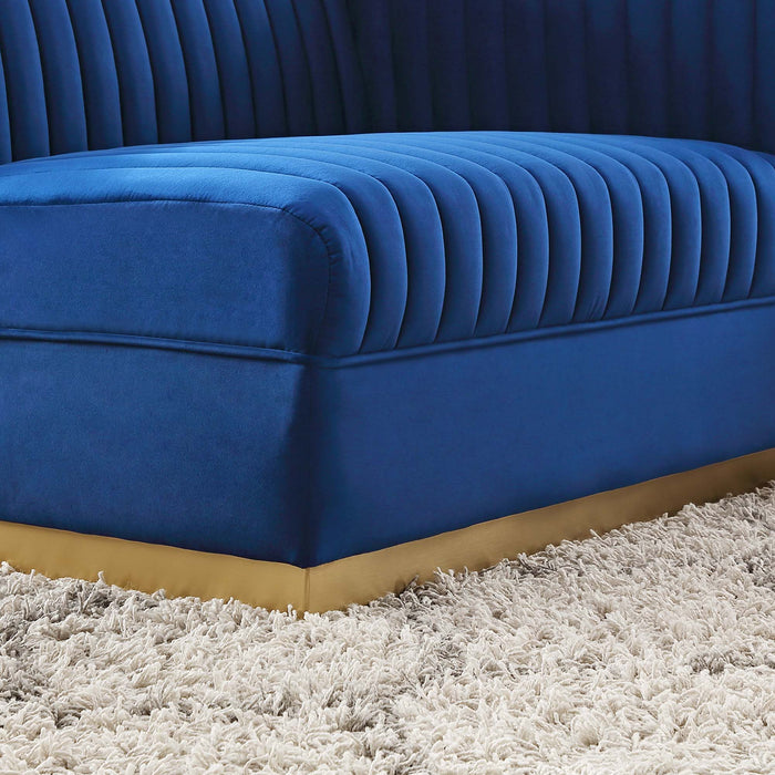 Sanguine Channel Tufted Performance Velvet Modular Sectional Sofa Right-Arm Chair - view 20