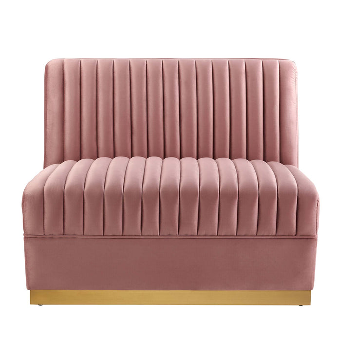 Modway Sanguine Channel Tufted Performance Velvet Modular Sectional Sofa Armless Chair - View 15