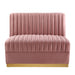 Modway Sanguine Channel Tufted Performance Velvet Modular Sectional Sofa Armless Chair - View 15