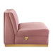 Modway Sanguine Channel Tufted Performance Velvet Modular Sectional Sofa Armless Chair - View 13