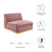 Modway Sanguine Channel Tufted Performance Velvet Modular Sectional Sofa Armless Chair - View 11