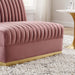 Modway Sanguine Channel Tufted Performance Velvet Modular Sectional Sofa Armless Chair - View 12