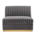 Modway Sanguine Channel Tufted Performance Velvet Modular Sectional Sofa Armless Chair - Features