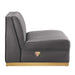 Modway Sanguine Channel Tufted Performance Velvet Modular Sectional Sofa Armless Chair - Lifestyle View