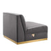 Modway Sanguine Channel Tufted Performance Velvet Modular Sectional Sofa Armless Chair - Dimensions