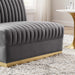 Modway Sanguine Channel Tufted Performance Velvet Modular Sectional Sofa Armless Chair - Close-Up
