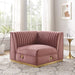 Sanguine Channel Tufted Performance Velvet Modular Sectional Sofa Left Corner Chair - Modway \living\sectionals