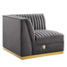 Sanguine Channel Tufted Performance Velvet Modular Sectional Sofa Left Corner Chair - view 10