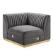 Sanguine Channel Tufted Performance Velvet Modular Sectional Sofa Left Corner Chair - view 13