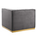 Sanguine Channel Tufted Performance Velvet Modular Sectional Sofa Left Corner Chair - view 15