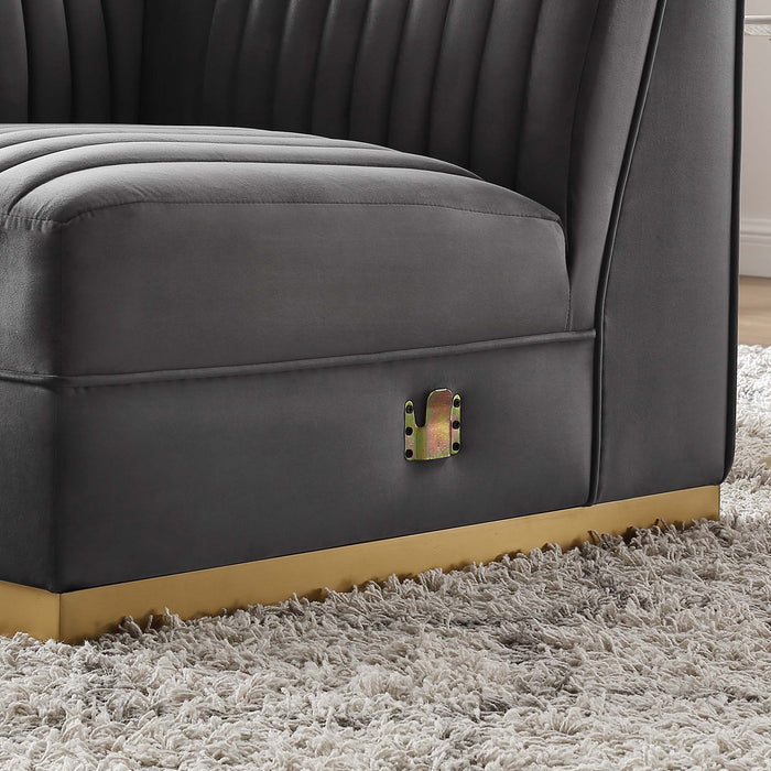 Sanguine Channel Tufted Performance Velvet Modular Sectional Sofa Left Corner Chair - view 12