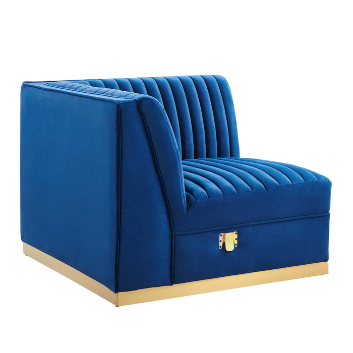 Sanguine Channel Tufted Performance Velvet Modular Sectional Sofa Left Corner Chair - view 18