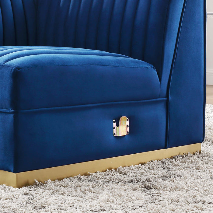 Sanguine Channel Tufted Performance Velvet Modular Sectional Sofa Left Corner Chair - view 20